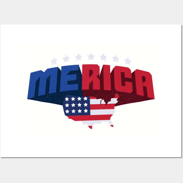 Merica! Wall Art by PatriotApparel